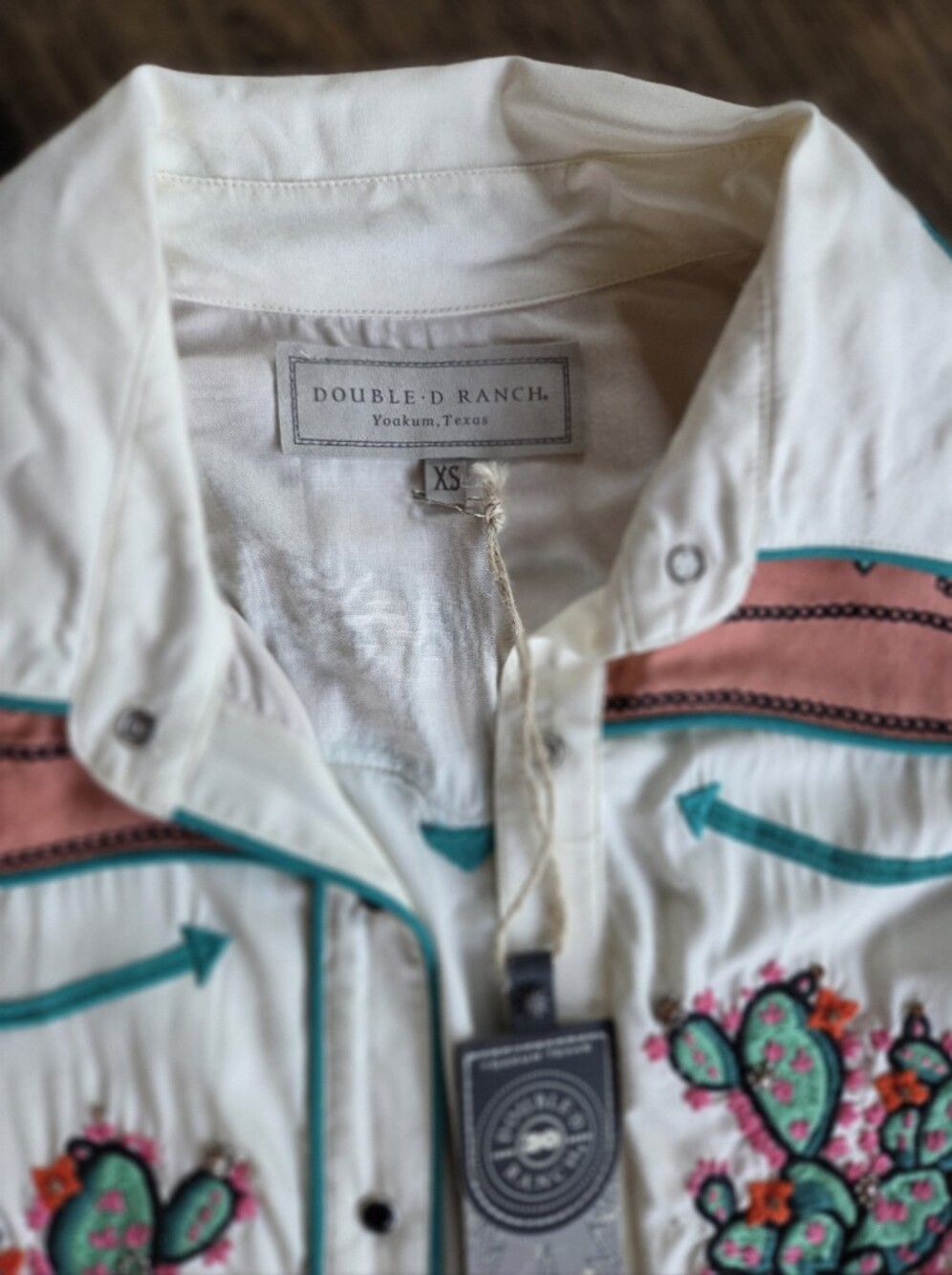 Double D Ranch String Pals of the Pioneer Shirt NWT XS Snap Beaded Embroidered - Picture 3 of 9